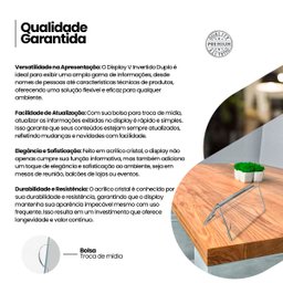 Display de Mesa Suporte Expositor com Duas Bolsas - 7