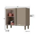 Ver imagem 4 de Módulo Cozinha Henn Connect Balcão Canto Reto 1 Porta S/ Tampo Duna/cristal
