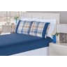 Jogo de Lençol Naturale King 3Pçs Estampado Xadrez Azul - 1