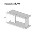 Ver imagem 4 de Mesa de Apoio Livn Preta 30x25x65cm para Sala e Quarto