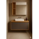 Ver imagem 1 de Kit Gabinete Suspenso 60cm + Espelheira com Nicho | Banheiro