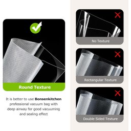 Bonsenkitchen Seladora a Vácuo Compacta com Kit de Sacos (prata) - 5
