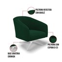 Ver imagem 5 de Poltrona Decorativa Base Giratória Cromada Stella Bouclê Verde D03 - D'Rossi