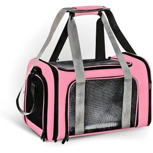 Bolsa Viagem Transporte Pet - Rosa Impermeável Espaçosa Leve