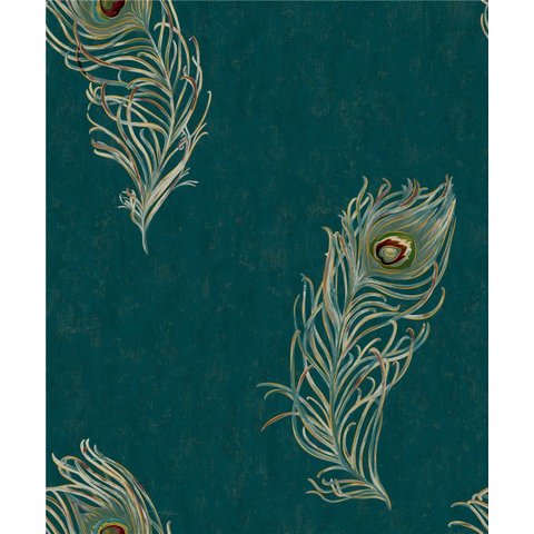 Papel de Parede Colors Wallpaper - Co 57123 Penas de Pavão