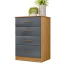 Ver imagem 3 de Guarda Roupa Casal Ms912 e Cômoda Ms913 Freijó Cinza – Moval