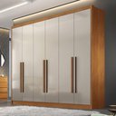Ver imagem 4 de Guarda Roupa Casal Linea 6 Portas 4 Gavetas Cinamomo Fendi - Novo Horizonte