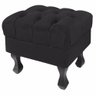 Kit 02 Puff Retrô Luis Xv Capitonê Suede Preto D´rossi - 3