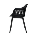 Ver imagem 4 de Kit 2 Cadeiras Polipropileno Marcela Preta Cozinha Jantar