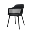 Ver imagem 2 de Kit 2 Cadeiras Polipropileno Marcela Preta Cozinha Jantar
