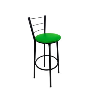 Banqueta Alta Preta Cozinha Gourmet Americana - Verde