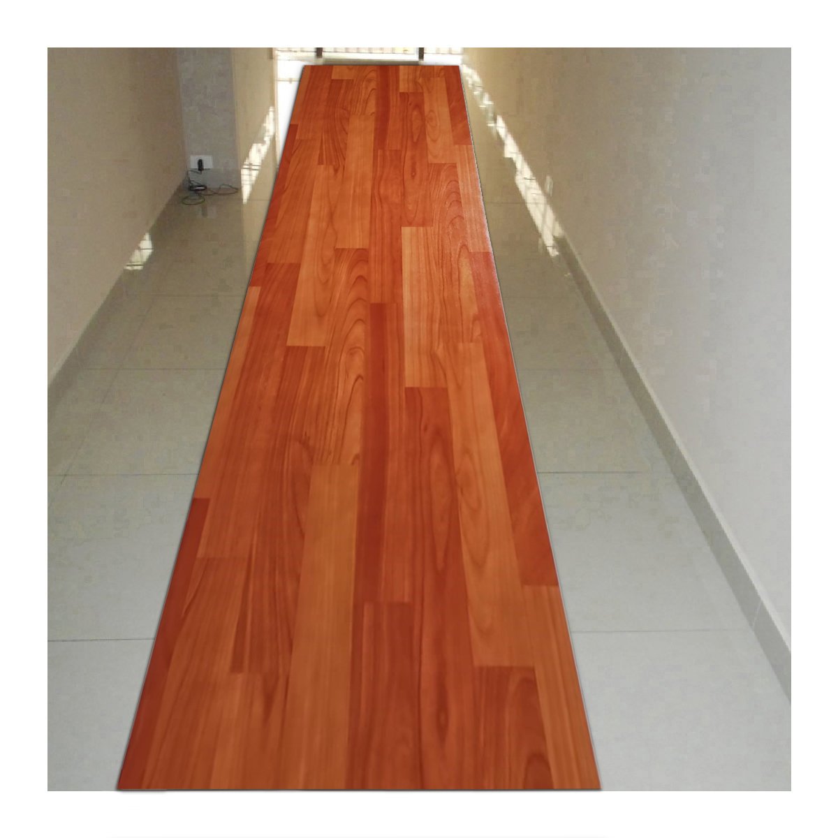 Passadeira em Manta Vinilico Similar Laminado 0,50x3,00 Madeira Marrom Claro - 4