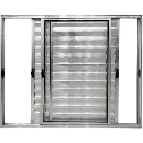 Janela de Aluminio Veneziana 3 Folhas Móveis sem Grade Linha Modular:1,00 X 1,20/brilhante