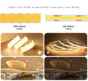 Ver imagem 7 de Fita Led Cob 60w 30mm 1600 Led’s 12v Ip20 5 Metros Branco Quente 3000k