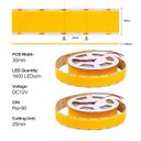 Ver imagem 4 de Fita Led Cob 60w 30mm 1600 Led’s 12v Ip20 5 Metros Branco Quente 3000k