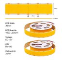 Ver imagem 4 de Fita Led Cob 60w 30mm 1600 Led’s 12v Ip20 5 Metros Branco Quente 3000k