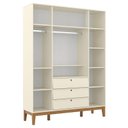 Ver imagem 5 de Berço Americano e Guarda Roupa Unique 4 Portas Off White Eco Wood com Colchão Ortobom - Matic