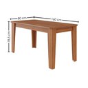 Ver imagem 3 de Mesa de Jantar 22133 Mdf com 4 Cadeiras Estofadas Linho Mascavo Molci