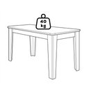 Ver imagem 7 de Mesa de Jantar 22133 Mdf com 4 Cadeiras Estofadas Linho Mascavo Molci