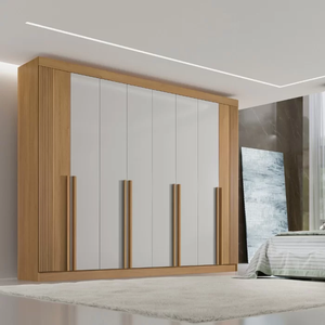 Guarda-roupa Casal Mdf 8 Portas Daymond Ripado