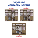 Ver imagem 5 de Guarda-roupa Casal Mdf 8 Portas Daymond Ripado