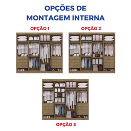 Guarda-roupa Casal Mdf 8 Portas Daymond Ripado - 5