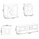 Ver imagem 3 de Sala de Estar Completa para TV Até 75 Polegadas Charlotte 4 Portas 3 Prateleiras Menta/Carvalho - Pn