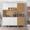 Ver imagem 2 de Armário de Cozinha Compacta 6 Portas e 2 Gavetas 180cm Dali Ripado Freijó/supremo - Pallazio