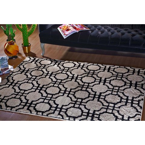 Tapete Sala Quarto Art 1,50x2,00 Perola/Preto des 15 Antider