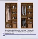 Ver imagem 4 de Guarda Roupa Cancun 2 Portas 100%mdf Cinamomo/off - Ddoro