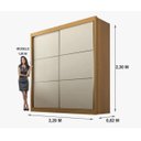 Ver imagem 2 de Guarda Roupa Cancun 2 Portas 100%mdf Cinamomo/off - Ddoro