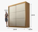 Ver imagem 2 de Guarda Roupa Cancun 2 Portas 100%mdf Cinamomo/off - Ddoro