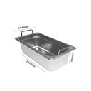 Ver imagem 2 de Cuba Gastronômica de Inox Gn 1/3 de 100 Mm com Alças Frigopro