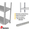 Prateleira Estante Armário Aço 6 Bandejas 60cm Cinza Romero - 9