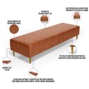 Ver imagem 4 de Puff Decorativo Sala de Estar Bali W01 Pés Palito 190x60cm Couríssimo Camel - Lyam Decor