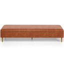 Ver imagem 3 de Puff Decorativo Sala de Estar Bali W01 Pés Palito 190x60cm Couríssimo Camel - Lyam Decor