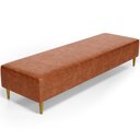 Ver imagem 1 de Puff Decorativo Sala de Estar Bali W01 Pés Palito 190x60cm Couríssimo Camel - Lyam Decor