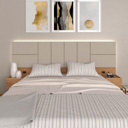 Cabeceira Suspensa Cama Queen com Led Malibu - M. Arapongas - 2