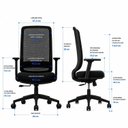 Ver imagem 5 de Mesa de Escritório em L 120x60cm + Cadeira Ergonômica Reclinável com Apoio Lombar,Pistão Classe 4