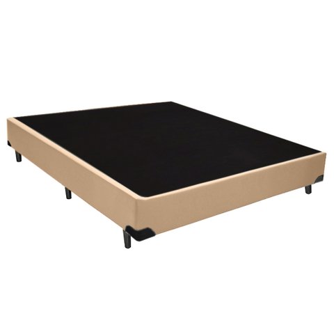 Cama Box Viúva Sintético Bege Emth 128x188x40