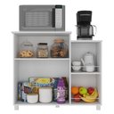 Ver imagem 4 de Balcão de Cozinha Multiuso para Forno/micro-ondas 86cm Multimóveis 2358 Branco Branco