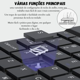 Kit Teclado e Mouse Bluetooth Samsung Tab A8 - Preto - 4