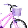 Bicicleta Infantil Aro 20 Aero + Kit Passeio Rosa e Lilás - 5