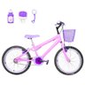 Bicicleta Infantil Aro 20 Aero + Kit Passeio Rosa e Lilás - 2