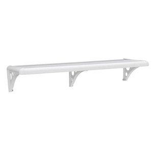 Prateleira Plástica Astra com Suporte - 83x30cm - Branco