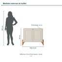 Ver imagem 3 de Buffet Arco 103 cm Porta Clássica Incolar Luna