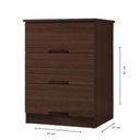 Ver imagem 3 de Mesa de Cabeceira 3 Gavetas Londres Ipê - Móveis Europa