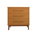 Ver imagem 3 de Cômoda Para Quarto 3 Gavetas Charlotte Nature - Cor: Marrom