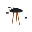 Ver imagem 3 de Mesinha Lateral Redonda Sala Pé Palito Retro Decorativa Tampo Orgânico