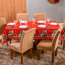 Ver imagem 3 de Toalha de Mesa 8 Lugares Oxford Estampada Natal 2,50x1,45cm Tecido Oxford:Estampa 1